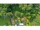 Aerial view featuring a home surrounded by a lush, green, and private backyard at 69 Southern Trace Way, Rockmart, GA 30153