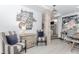 Cozy living room featuring eclectic decor and stylish striped seating at 706 Powder Springs Se St, Smyrna, GA 30080