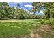 Expansive backyard view showcasing lush greenery, mature trees, and a sense of tranquility, ideal for relaxation at 522 Golfview Dr, Peachtree City, GA 30269