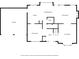 Simplified floor plan displaying the arrangement of the kitchen, living room, and garage at 2019 Aldbury Ln, Woodstock, GA 30189