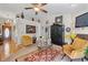 Inviting living area with a fireplace, modern decor, and lots of natural light at 2030 Buford Dam Rd, Buford, GA 30518