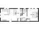Black and white floor plan of a simple house showing living room, kitchen, bedroom and bathroom at 824 Greenwood Ne Ave # 8, Atlanta, GA 30306