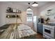 Charming kitchen with butcher block countertops, open shelving, and vintage-style appliances at 824 Greenwood Ne Ave # 8, Atlanta, GA 30306