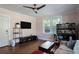 Bright living room featuring hardwood floors, ceiling fan and lots of natural light at 824 Greenwood Ne Ave # 8, Atlanta, GA 30306