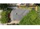Overhead view of the house, highlighting the roof, driveway, and surrounding greenery at 19 Wyman Se St, Atlanta, GA 30317