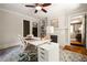 Home office with hardwood floors, fireplace and built-in shelving at 19 Wyman Se St, Atlanta, GA 30317