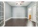 Charming bedroom showcases decorative trim and hardwood floors at 502 Pryor Sw St # 6, Atlanta, GA 30312