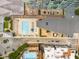 Overhead shot of an amenity rooftop featuring a pool, lounge area, and dog park at 3325 Piedmont Ne Rd # 2006, Atlanta, GA 30305