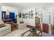 Open-concept living space with eclectic decor, dining area, and inviting atmosphere at 579 Chapman Dr, Marietta, GA 30066