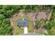 An aerial view of the house that highlights its landscaping and position on the lot at 287 Flower Farm Dr, Acworth, GA 30101
