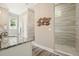 Elegant bathroom featuring granite countertops, a walk-in shower, and modern fixtures at 287 Flower Farm Dr, Acworth, GA 30101