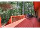 Expansive deck offers an outdoor seating area overlooking lush greenery and mature trees at 4915 Millers Trce, Peachtree Corners, GA 30096