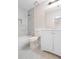 Bathroom showcasing modern fixtures and a shower-tub combination with neutral tile at 500 Rosehill Dr, Mcdonough, GA 30253
