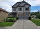 Charming two-story home featuring stone accents, gray siding and a well-manicured lawn at 2424 Saint Andrews Rdg, College Park, GA 30337