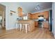 Charming kitchen with stainless steel appliances, hardwood floors, and breakfast bar at 3332 Chastain Landings Ct, Marietta, GA 30066