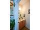 Tastefully updated powder room with a vanity and stylish decor at 3332 Chastain Landings Ct, Marietta, GA 30066