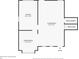 First floor blueprint highlighting the kitchen, living room and dining room at 5093 Ravenwood Dr, Marietta, GA 30066
