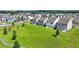 Aerial view of the backyard of homes, showing a landscaped community area at 4583 Roskin St, Duluth, GA 30097
