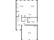 First floor floorplan featuring living room, dining area, kitchen, bath, and garage at 4583 Roskin St, Duluth, GA 30097
