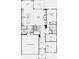 Detailed floor plan showcasing the layout of the home with kitchen, dining, great room, and bedroom suite at 3268 Shirecrest Ln, Dacula, GA 30019