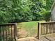 Large back yard with a wooden deck at 535 Village Cir, Stockbridge, GA 30281