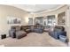Spacious living room featuring comfortable seating at 918 Harvest Brook Dr, Lawrenceville, GA 30043
