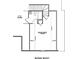 Floor plan of the bonus room shows attic access, a full bath, and an unfinished bonus area at 6134 Linwood Dr, Covington, GA 30014