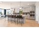 Spacious kitchen featuring a large island with seating, pendant lighting, and modern stainless steel appliances at 4034 Dantry Ln, Buford, GA 30519