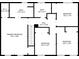 Floor plan blueprint of the upper level featuring bedrooms, bathrooms, and walk-in closet at 3835 Thornhill Sw Dr, Lilburn, GA 30047