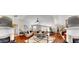 Open living room boasts hardwood floors, natural light, a ceiling fan, and access to the dining area at 805 Pleasant Hill Nw Rd # 343, Lilburn, GA 30047