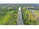 Gorgeous aerial view of the river running through the community at 101 River Walk Pkwy, Euharlee, GA 30145