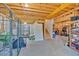 Spacious unfinished basement with exposed wood beams, a dog kennel, and room to customize to your liking at 101 River Walk Pkwy, Euharlee, GA 30145