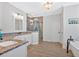 Bright bathroom with double vanity, granite countertops, and a spacious glass-enclosed shower at 101 River Walk Pkwy, Euharlee, GA 30145