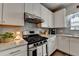 Beautiful kitchen features stainless steel appliances, white cabinets, and granite countertops at 1767 Weatherbrook Cir, Lawrenceville, GA 30043