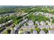 Aerial view of townhomes and lush, mature trees at 2345 Gallard St, Lawrenceville, GA 30043