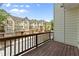 View from wood balcony of townhomes and street at 2345 Gallard St, Lawrenceville, GA 30043