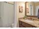 Bathroom featuring granite countertop, and a shower/tub combination at 5600 Buck Hollow Dr, Alpharetta, GA 30005