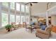 Bright living room with floor-to-ceiling windows and an open floor plan at 5600 Buck Hollow Dr, Alpharetta, GA 30005