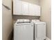 Modern laundry room with Samsung washer and dryer and ample storage space at 1413 Eastbrooke Way, Marietta, GA 30066