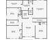 Detailed floor plan of the second floor featuring bedrooms, bathrooms, laundry room, and media room at 515 Cobblestone Ct, Canton, GA 30115