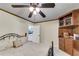 Bedroom with a view into the laundry room at 435 Old Holly Rd, Milton, GA 30075
