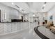 Reception desk with light wood accents and modern decor in a sleek lobby area at 860 Peachtree Ne St # 1912, Atlanta, GA 30308