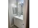 Updated bathroom with modern fixtures and vanity with white countertop at 1150 Rankin Street # D1, Stone Mountain, GA 30083