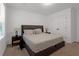 Bedroom featuring a large window and a comfortable bed with stylish nightstands at 4098 Haleston Rd, Duluth, GA 30097