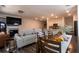 Open-concept living room featuring a dining area and modern kitchen design at 4098 Haleston Rd, Duluth, GA 30097
