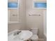 Cozy bathroom offers a toilet, shower and vanity with white sink at 132 Brownlee Sw Rd, Atlanta, GA 30331