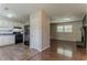 Living room featuring a fireplace and stylish wood floors at 2783 Bicentennial Dr, Stone Mountain, GA 30087