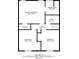 Detailed floor plan showing the primary bedroom, walk-in closet, bathroom, and two bedrooms with shared bath at 2957 Temple Johnson Rd, Snellville, GA 30039