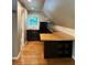Charming kitchen features butcher block countertops, sleek appliances, and dark cabinets at 782 Myrtle Ne St # B, Atlanta, GA 30308