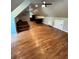 Spacious room with hardwood floors, futon, and open layout at 782 Myrtle Ne St # B, Atlanta, GA 30308